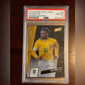 2019 Panini National Convention Neymar Jr Escher Squares #72 PSA 10 Brazil